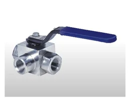 Hand Lever 3 Way High Pressure Ball Valve