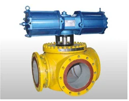 Pneumatic Rotary Actuator 3 Way / 4 Way Ball Valve